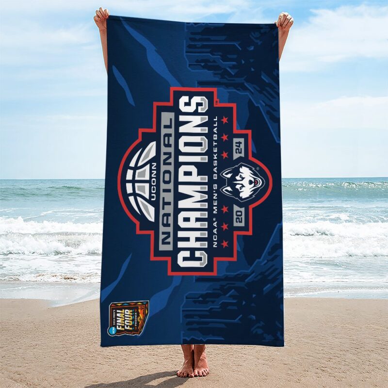 UConn Huskies Mens Basketball Rectangle Beach Towel WBT1142